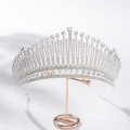 Novo elegante cristal strass feminino Royal Pageant baile de formatura coroa tiaras casamento nupcial coroas